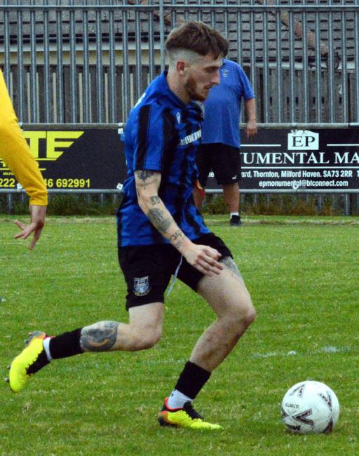 Jordan Kilby scored either side of half time for Hakin Jordan Kilby scored either side of half time for Hakin